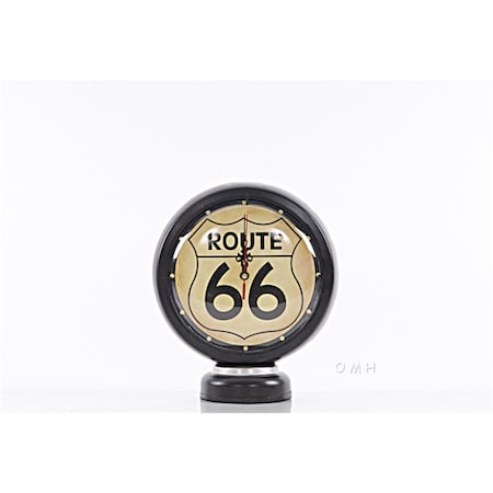 Old Modern Handicrafts Black Gasoline 66 Gas Pump Clock AJ057